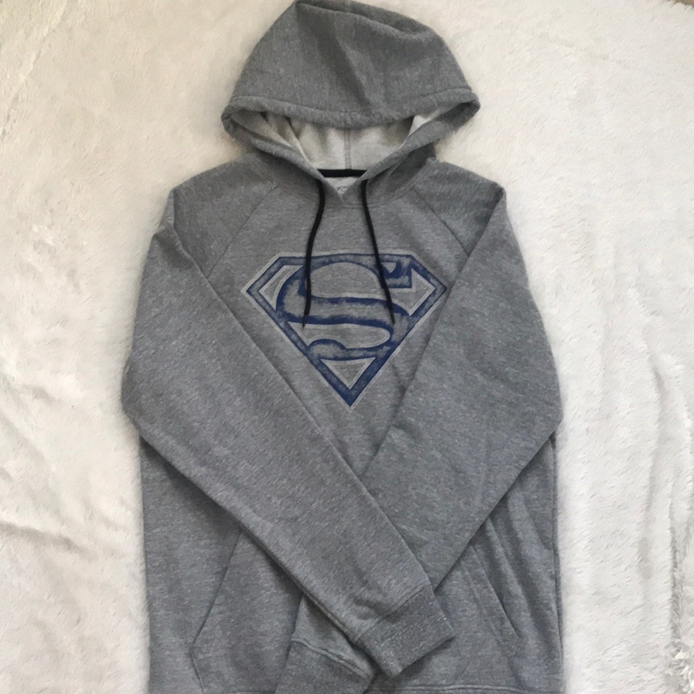 Superman charcoal snow hooded sweatshirt